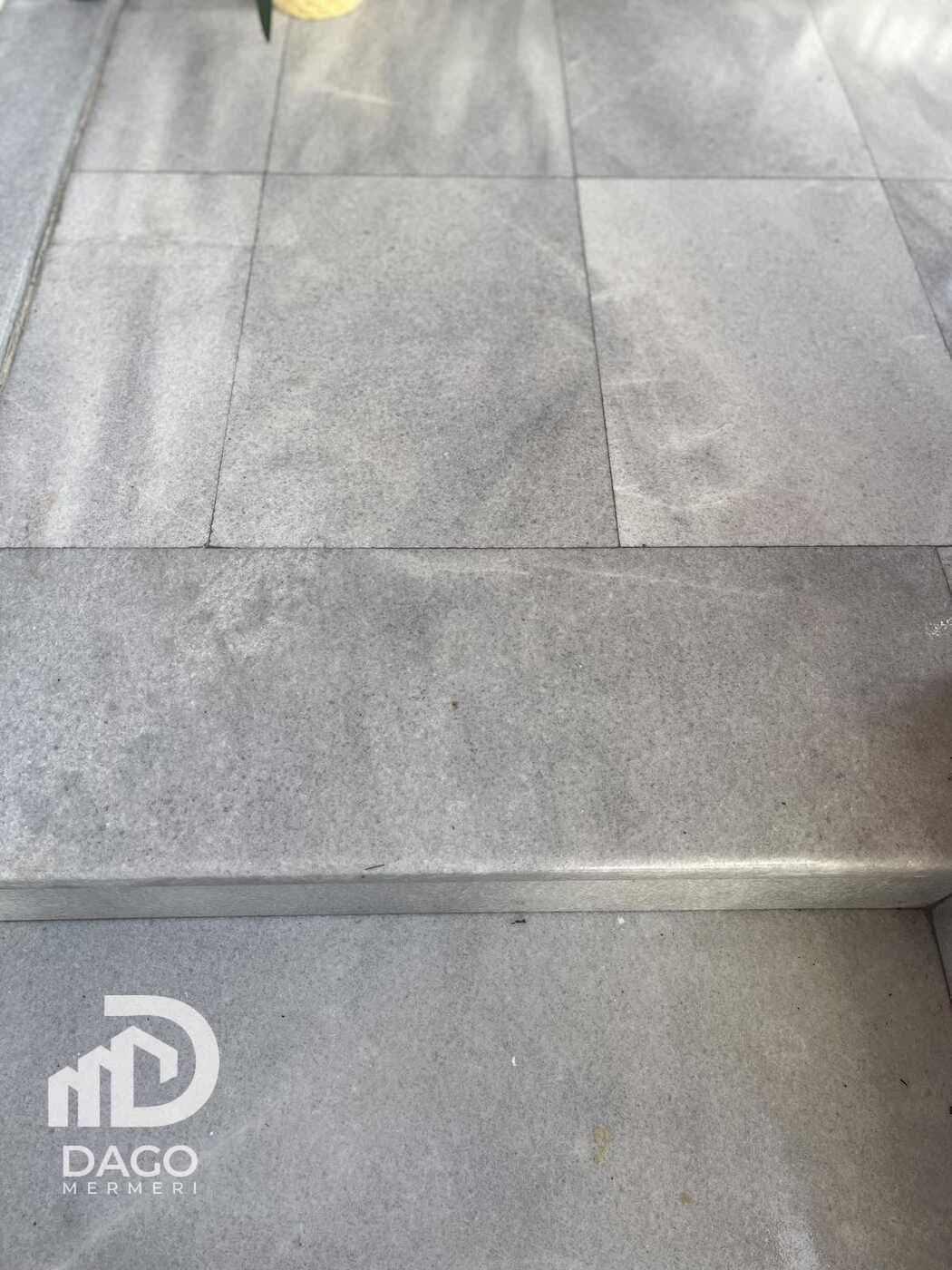 Polished grey marble tiles