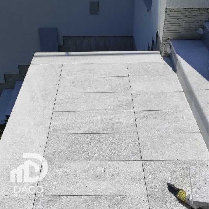 Rough grey marble tiles